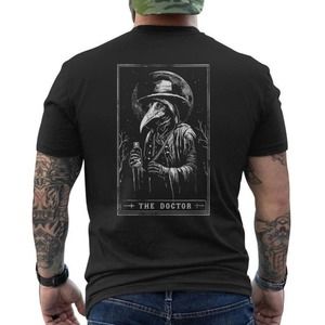 Plague Doctor Tarot Card Horror Death Occult Satanic Unisex Tshirt